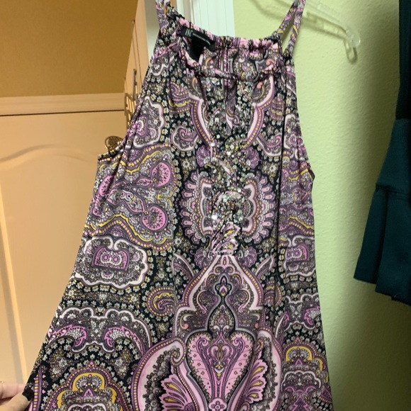I N C size Large paisley dress - Picture 3 of 5